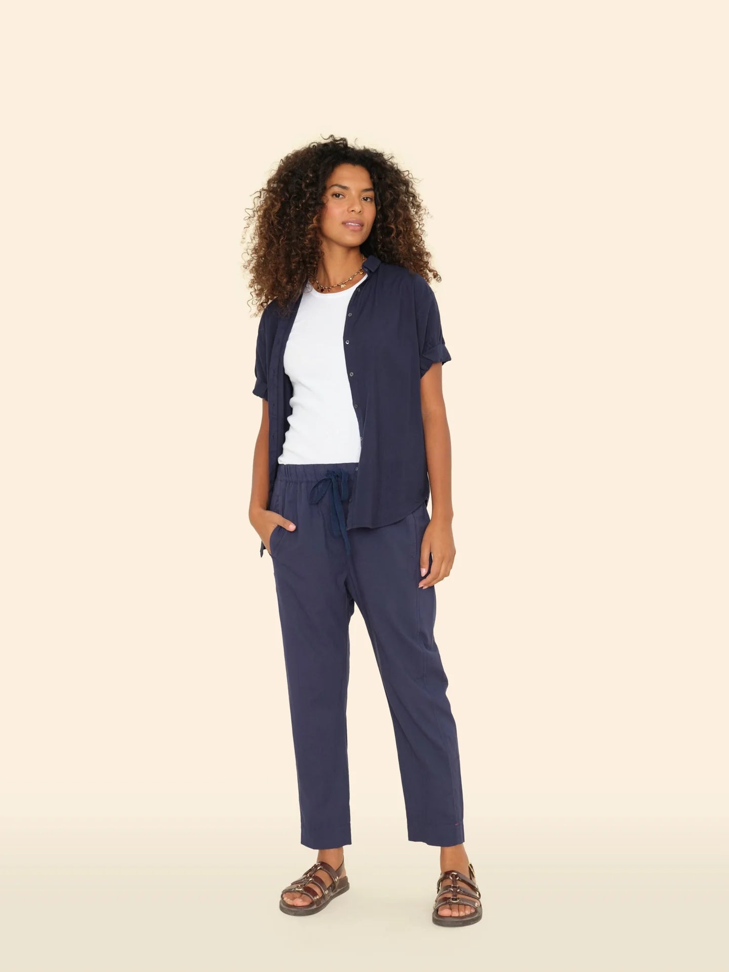 Xirena Navy Draper Pant