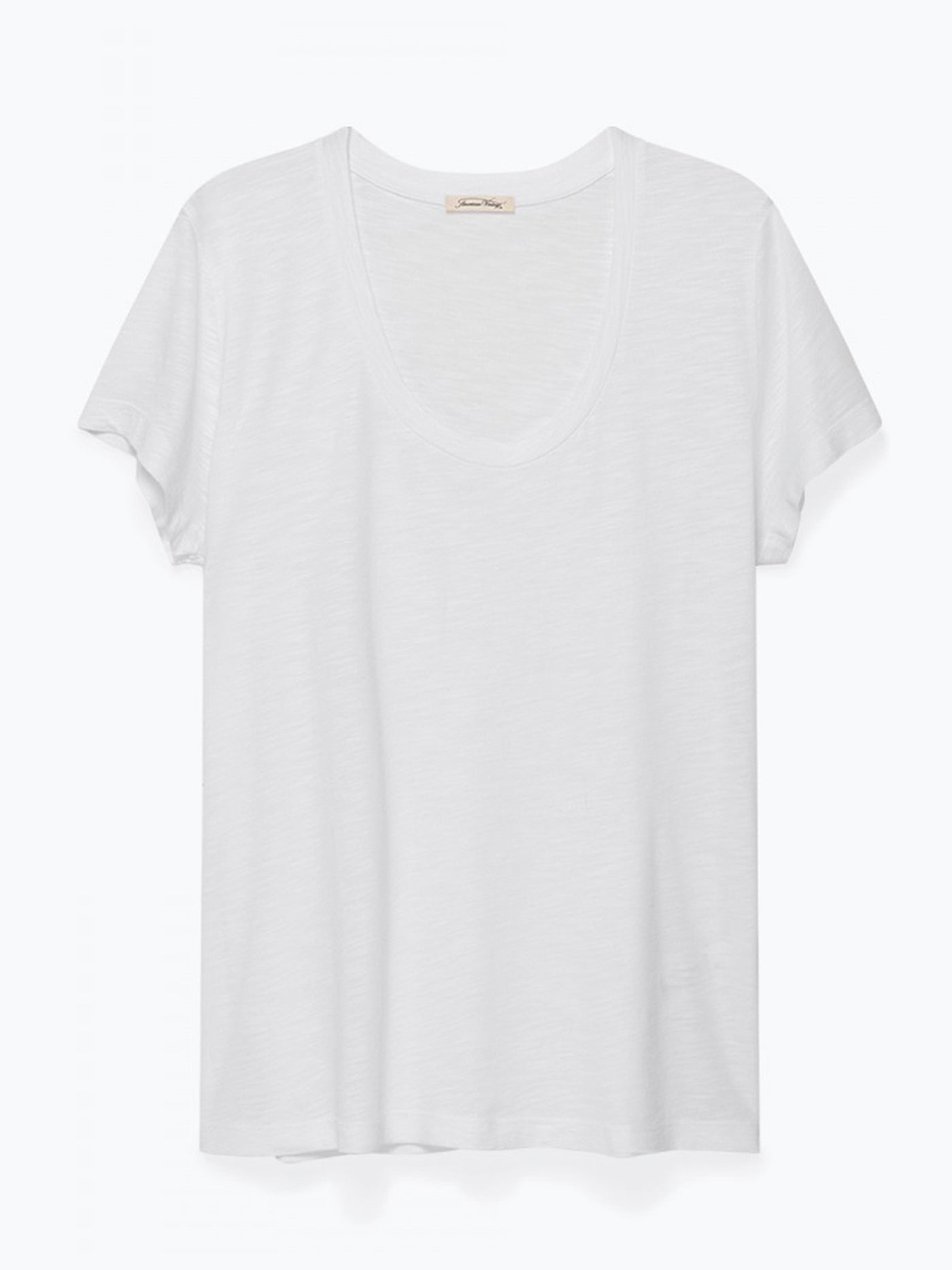 White Scoop Neck Tee