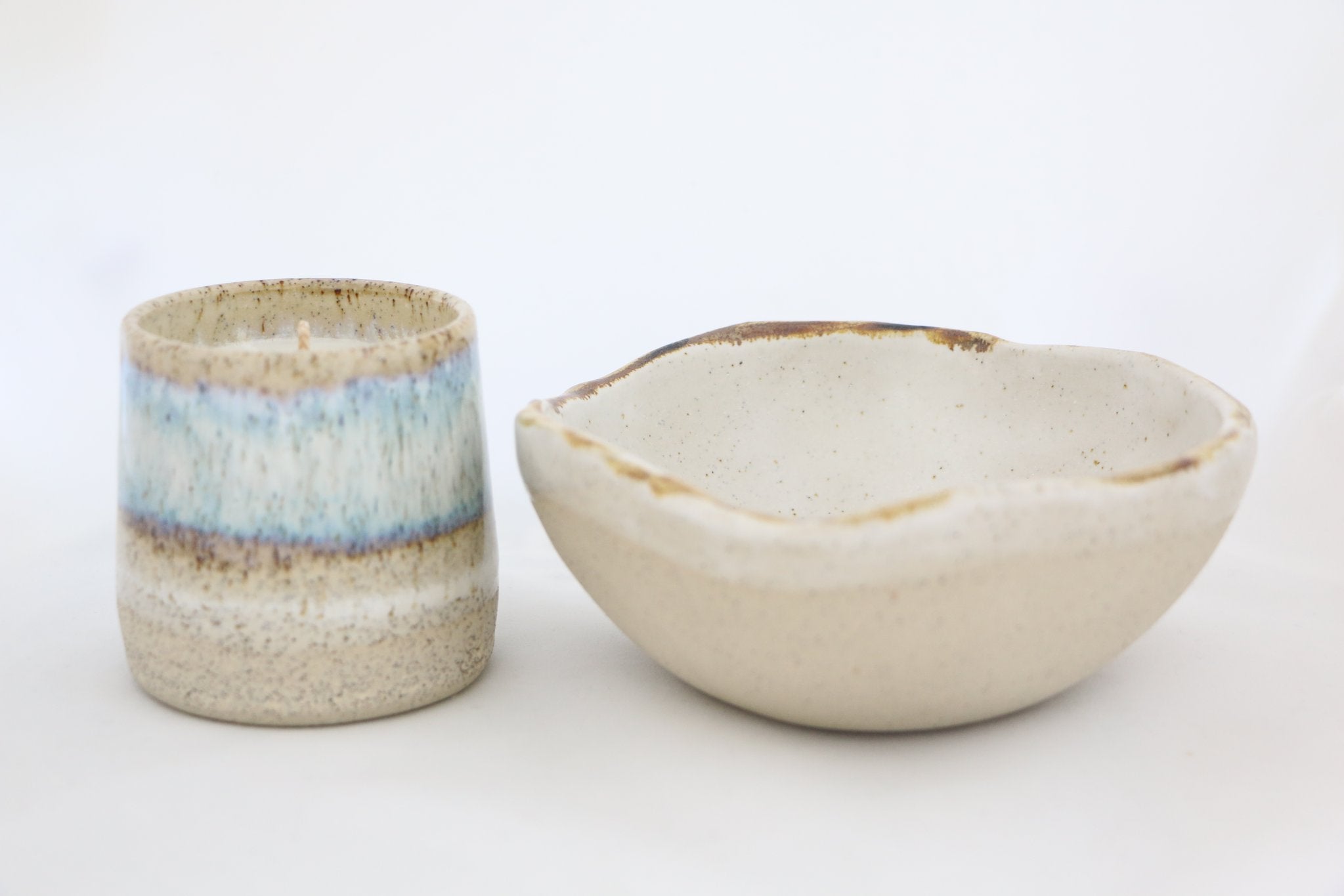 Sand Ceramic Bowl Candle