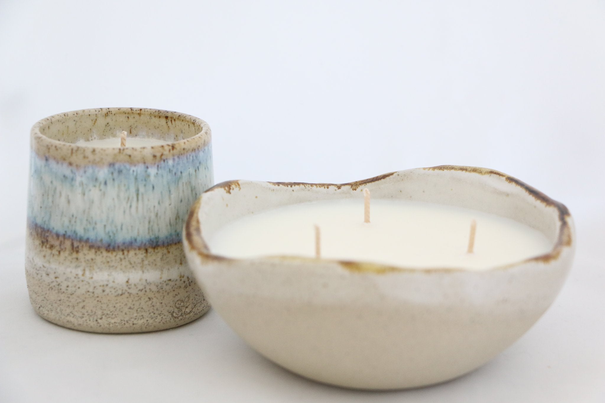 Sand Ceramic Bowl Candle