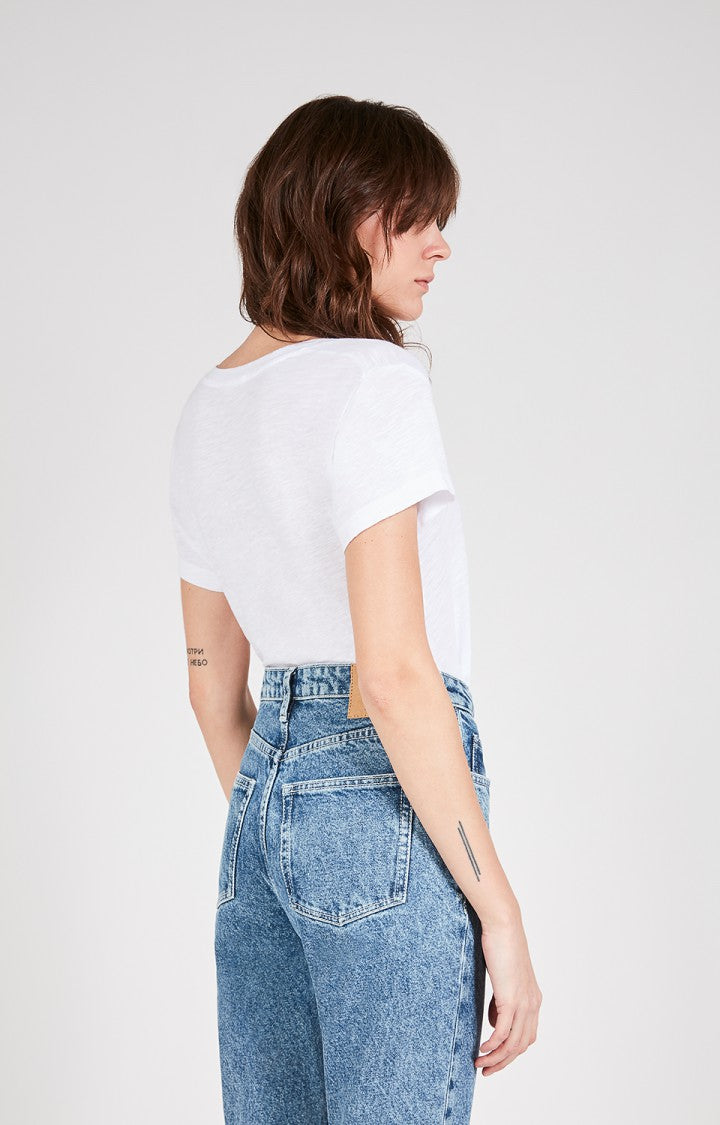 White Scoop Neck Tee