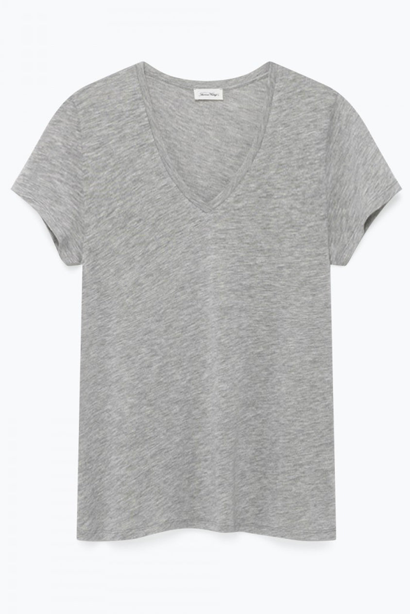 Heather Grey Vee Neck Tee