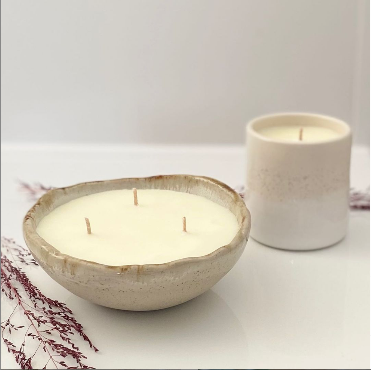 Pebble Ceramic Tumbler Candle