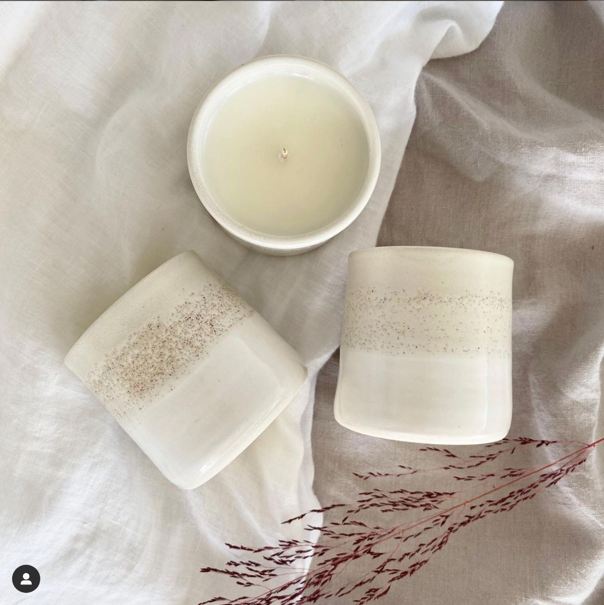 Pebble Ceramic Tumbler Candle
