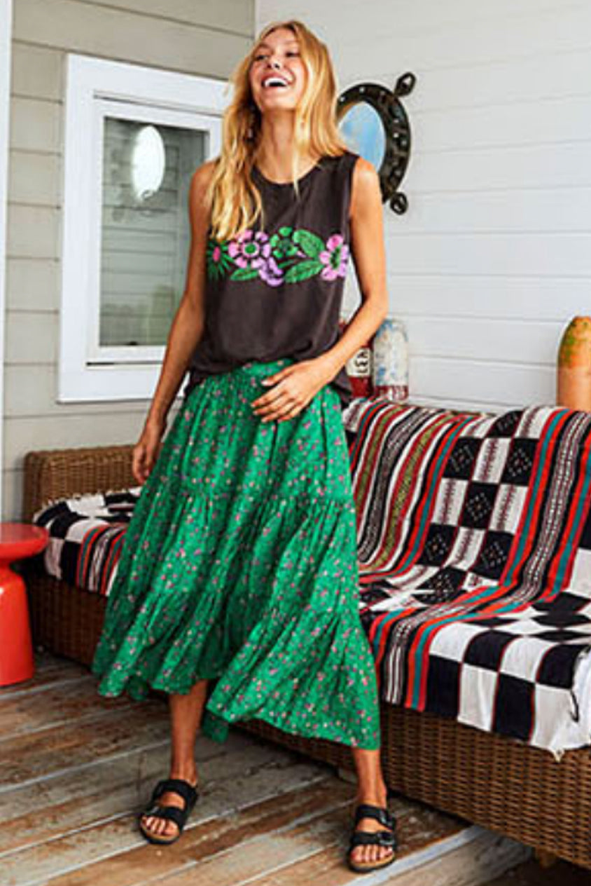 XiRENA Green Grass Iris Skirt (M)