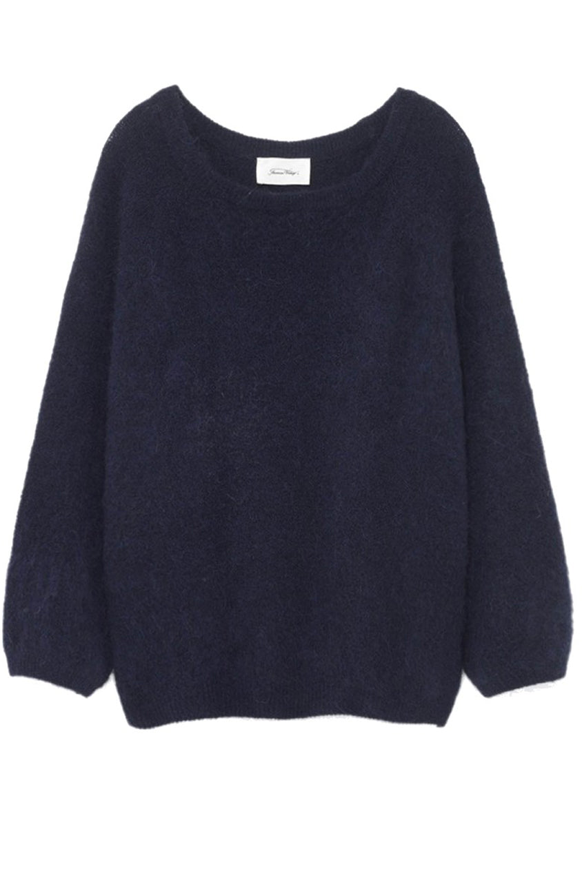 Boatneck Neck Jumper in Night Melange