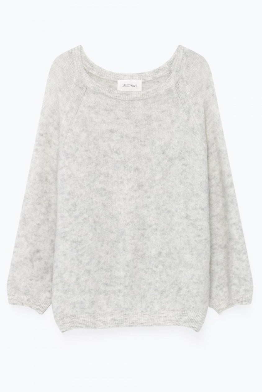 Boatneck Neck Jumper in Polar Melange