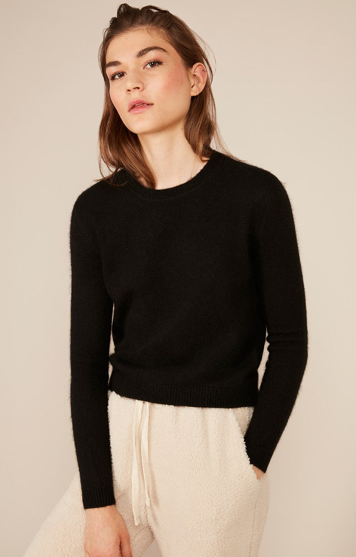 Round Neck Jumper in Polar Melange