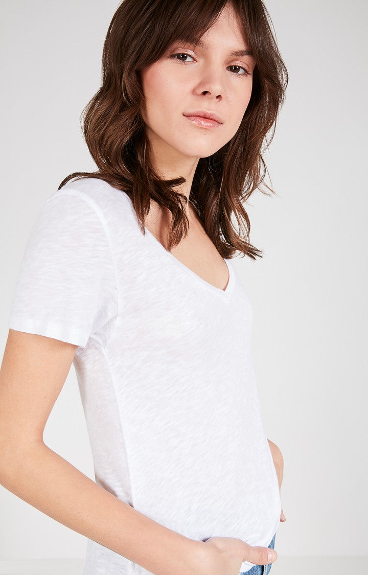 Heather Grey Vee Neck Tee